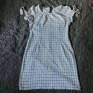 Gingham black and white dress